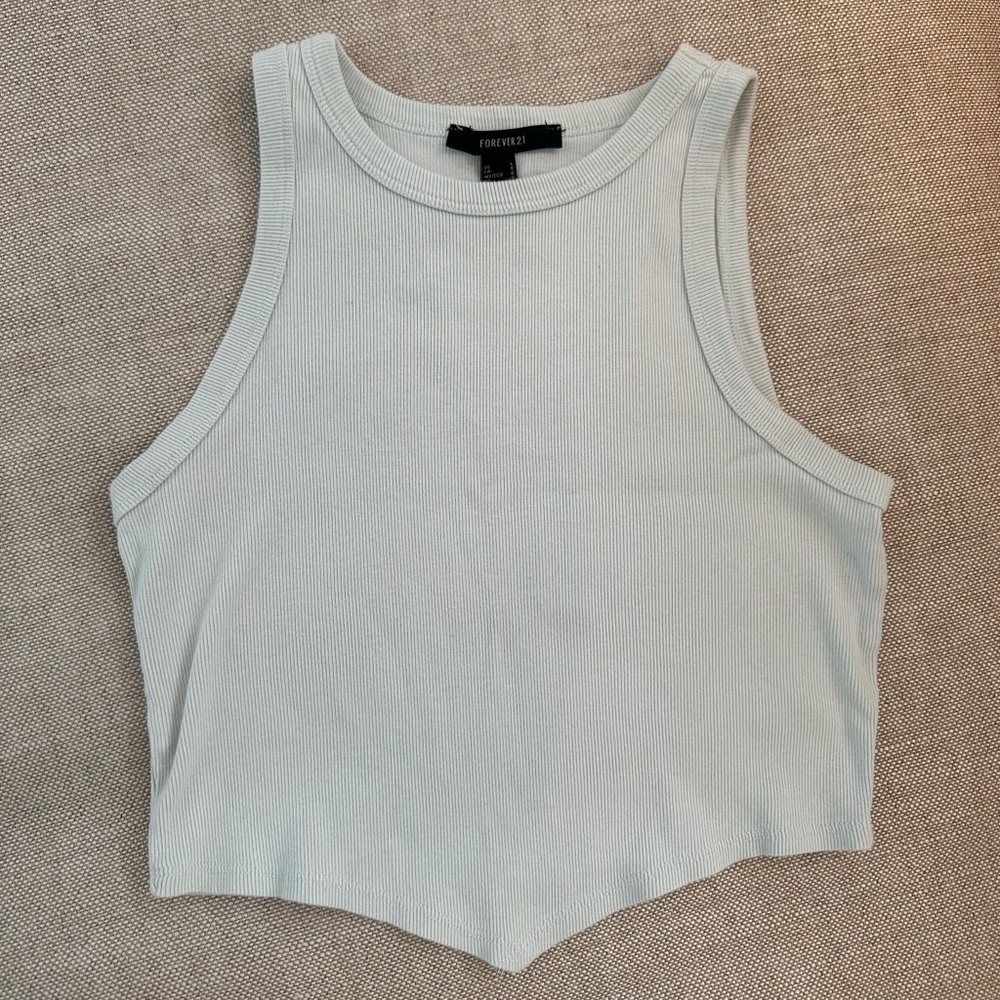 Baby Blue Ribbed Tank Top
